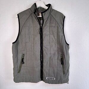 Adirondack Trading Co Mens Green Zip Up Quilted Vest Medium Lightweight Packable